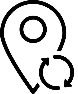 konum belirleyici simgesi, navigasyon konsepti, vektör illüstrasyonu