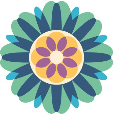 Çiçek mandala vektör çizimi 