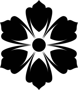 Çiçek süslemesinin vektör illüstrasyonu, çiçek bitkisi sanatı