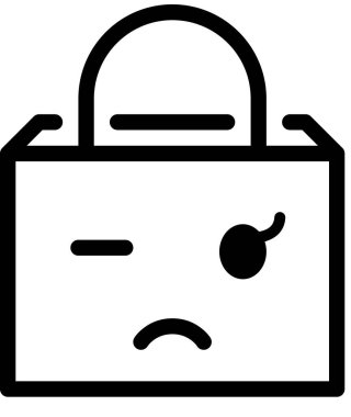 üzgün yüz avatarı, emoticon konsept vektör çizimi