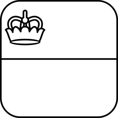 Liechtenstein düz simgesi bayrağı, vektör illüstrasyonu  