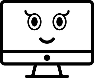 beyaz arkaplanda izole edilmiş mutlu yüz, vektör illüstrasyonu