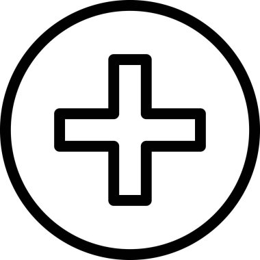 Beyaz arkaplanda izole edilmiş simge ekle, vektör illüstrasyonu