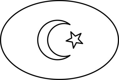 Türkiye vektör illüstrasyonunun bayrağı