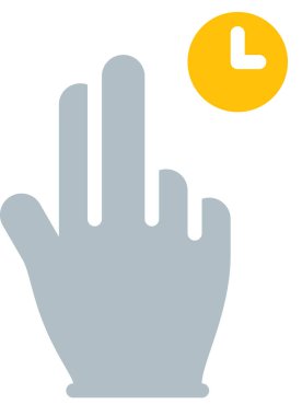 tap, el dokunuşu parmak ve saat vektör çizimi