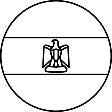 Mısır vektör illüstrasyonunun bayrağı 