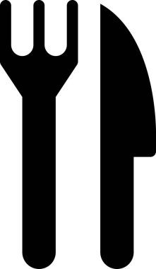 bıçak ve düz simge için, izole edilmiş beyaz arkaplan 