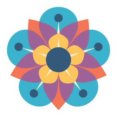 Çiçek mandala vektör çizimi 