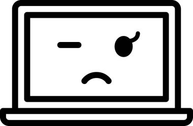 üzgün yüz avatarı, emoticon konsept vektör çizimi