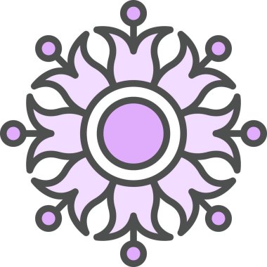 Yıldız çiçeği süslemesinin vektör illüstrasyonu, çiçek çiçeği çiçek çiçeği sanatı