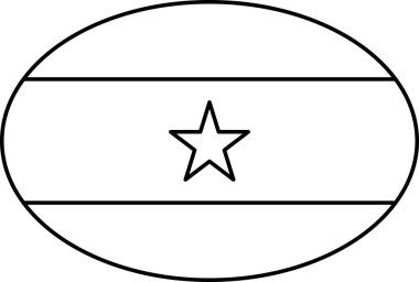 Gana simgesi bayrağı, vektör illüstrasyonu