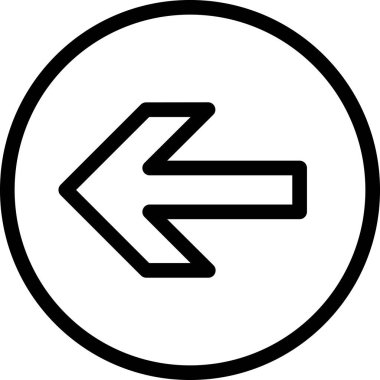 Beyaz arkaplanda izole edilmiş ok yönü, vektör illüstrasyonu