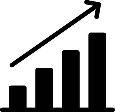 iş grafiği simgesi, analitik konsept, minimalist vektör illüstrasyonu