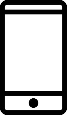  akıllı telefon düz simgesi, vektör, illüstrasyon