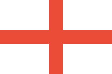 İngiltere bayrağı düz simge, vektör illüstrasyonu