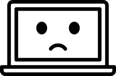 üzgün yüz avatarı, emoticon konsept vektör çizimi