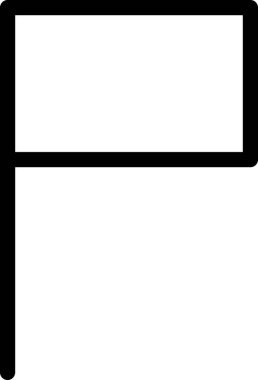 bayrak düz simgesi, vektör illüstrasyonu 