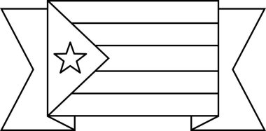 Küba vektör illüstrasyonunun bayrağı 