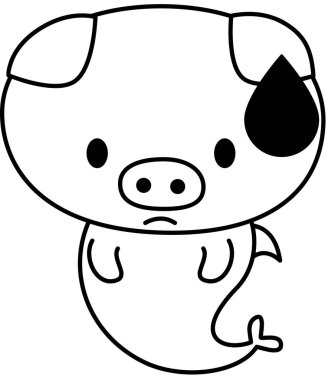 hüzünlü ifade yüz ifadesi vektör illüstrasyonu