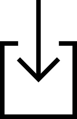 Beyaz arkaplanda izole edilmiş ok simgesi, vektör illüstrasyonu