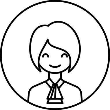 kız avatar simgesi, profil vektör çizimi