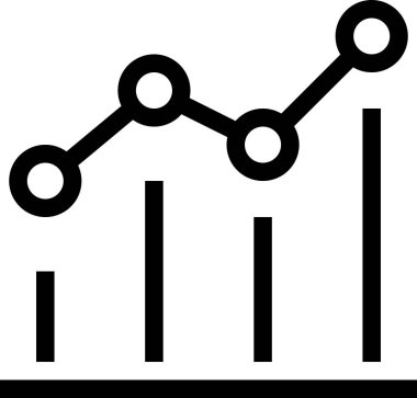 çubuk çizelgesi simgesi, minimalist vektör illüstrasyonu