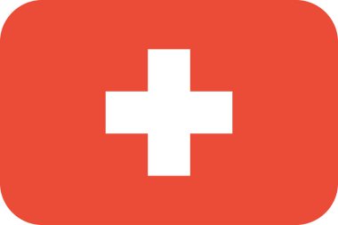 İsviçre vektör illüstrasyonunun bayrağı