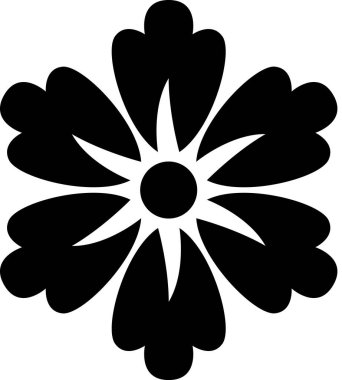 Çiçek süslemesinin vektör illüstrasyonu, çiçek bitkisi sanatı