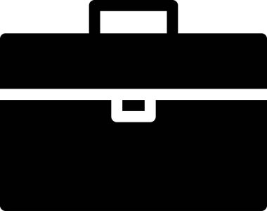 bavul düz simgesi, vektör illüstrasyonu