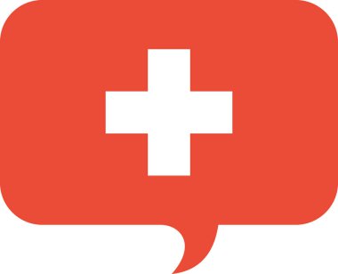 İsviçre düz simgesi bayrağı, vektör illüstrasyonu