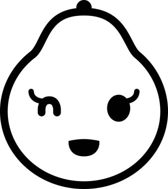 Gülümse yüz avatar emoticon vektör illüstrasyonu