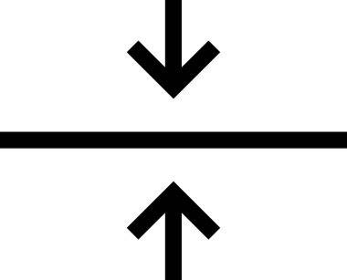 Beyaz arkaplanda izole edilmiş ok simgesi, vektör illüstrasyonu