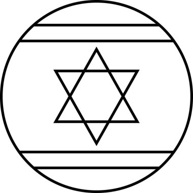 İsrail 'in düz simgesi, vektör illüstrasyonu  