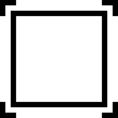 beyaz arkaplanda izole edilmiş boyut simgesi, vektör illüstrasyonu