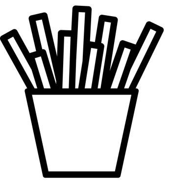 kızartmalar beyaz arkaplanda izole edildi, vektör illüstrasyonu