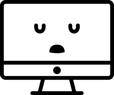 İfade yüz ifadesi duygu simgesi vektörü, masaüstü bilgisayarında donuk yüz avatarı