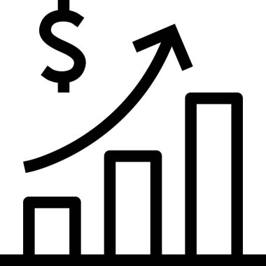 iş grafiği simgesi, analitik konsept, minimalist vektör illüstrasyonu