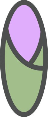 Çiçek tomurcuğunun basit vektör çizimi