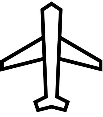 Uçak kipi, minimalist vektör illüstrasyonuName