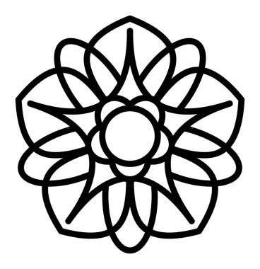 Çiçek mandala vektör çizimi 