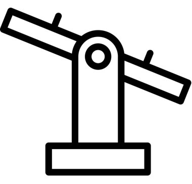 Tahterevalli düz simgesi, vektör illüstrasyonu