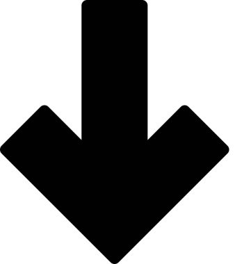 Beyaz arkaplanda izole edilmiş ok yönü, vektör illüstrasyonu