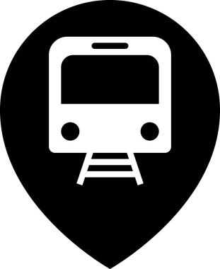Beyaz arkaplanda izole edilmiş tren simgesi, vektör illüstrasyonu