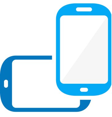 akıllı telefon düz simgesi, vektör, illüstrasyon