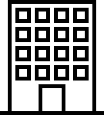 okul simgesi, asgari vektör illüstrasyonu