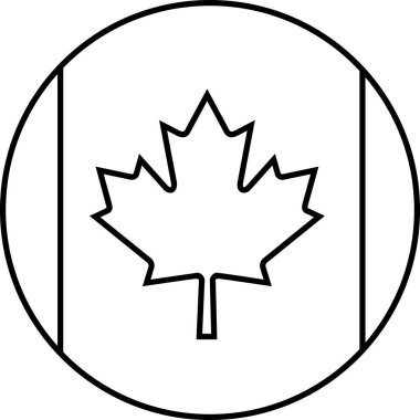 Kanada vektör illüstrasyonunun bayrağı 