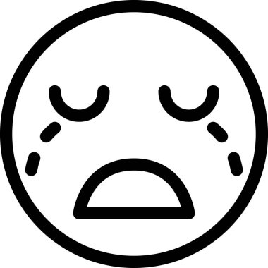 Maskot duygularının modern grafik çizimi hüzünlü simge