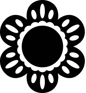 Çiçek süslemesi, çiçek çiçeği çiçek sanatının siyah çizim vektörü