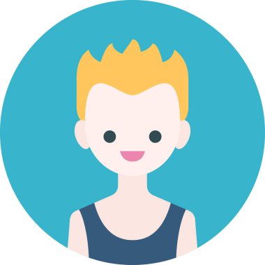 Erkek avatarın vektör illüstrasyonu 