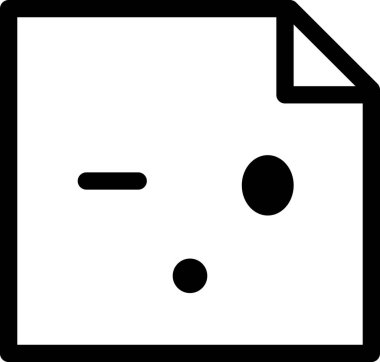 İfade yüz ifadesi duygu simgesi vektörü, dilsiz yüz avatarı etiket notasında